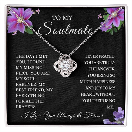 To My Soulmate/ Love Knot Necklace